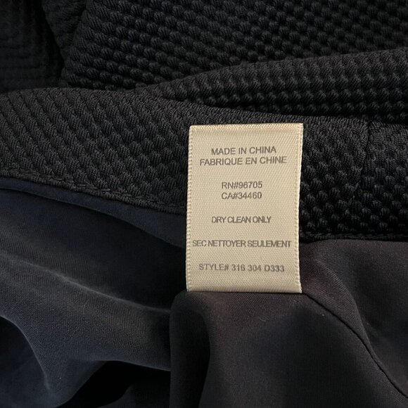 Rebecca Taylor Stacy Sleeveless Stretch‎ Piqueu and Satin Navy Dress Size 8 - Picture 8 of 9
